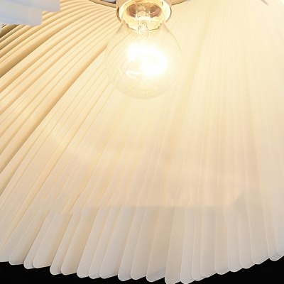 Drum Fabric Suspended Lighting Fixture Modern for Living Room