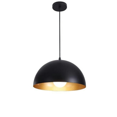 Modern Style Dome Shape 1 Light Metal Suspension Pendant for Dining Room