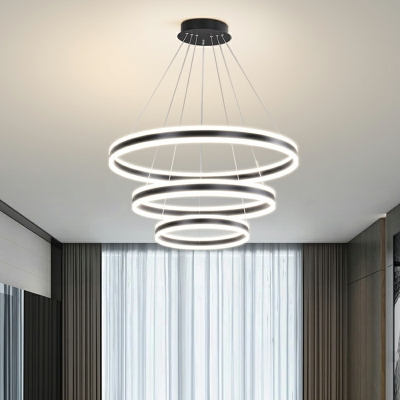 Multi-Tier Modern Pendant Light Fixtures Metal for Living Room