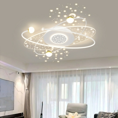 Planet Kids Semi Flush Mount Ceiling Fixture Acrylic for Bed Room