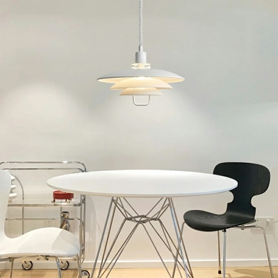Simple Shape Modern 1 Light Metal Pendant Light Kit for Dining Room