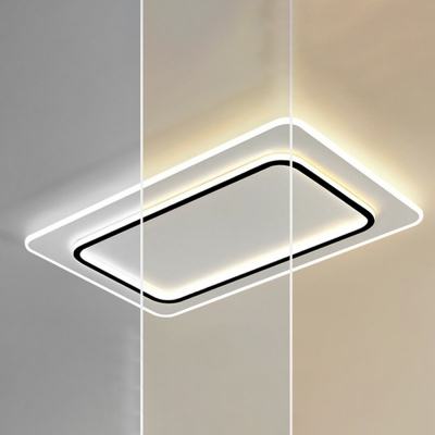 Simple Shape Modern Metal Flush Ceiling Light Fixture for Dining Room