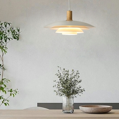 1 Light Modern Metal Style Simple Shape Hanging Pendant Lights for Dining Room