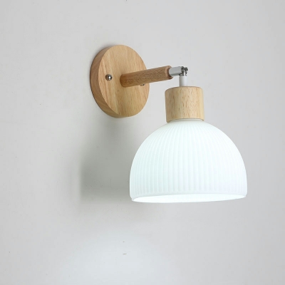 1 Light Modern Style Simple Shape Wood Wall Mounted Light for Living Room