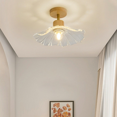 Contemporary Style Simple Pendant Lighting with Glass Shade for Bedroom