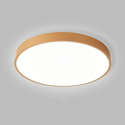 Modern Round Shape Metal Flush Ceiling Light for Living Room