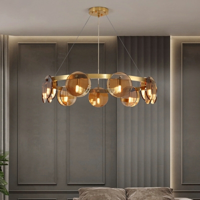 Modern Style Unique Shape Glass Chandelier Pendant Light for Living Room