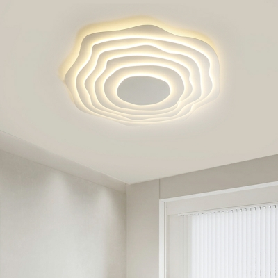Modern Unique Shape Metal Flush Ceiling Light Fixture for Living Room