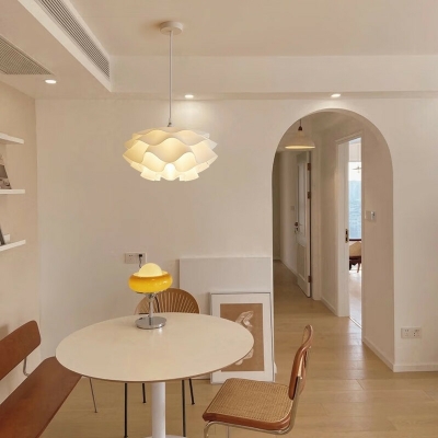 Modern white Hanging ceiling light Acrylic 1-Light for Living Room