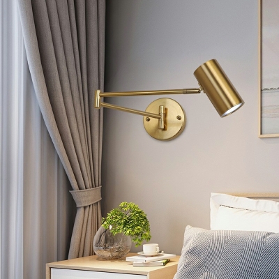 Flexible Arm Modern Wall Mounted Light Metal for Living Room