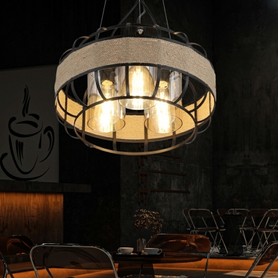 Industrial Unique Shape 3 Lights Metal Ceiling Hung Fixtures for Dining Room