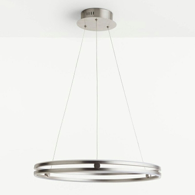 Modern Style Ring Shape 2 Lights Metal Chandelier Pendant Light for Living Room