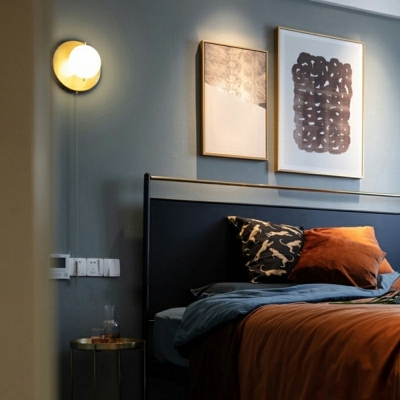 Modern Unique Shape 1 Light Flush Mount Wall Sconce for Bed Room