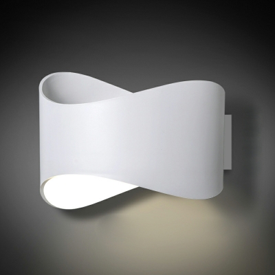 Flattened Tube Modern Wall Sconce Lighting Metal for Living Room