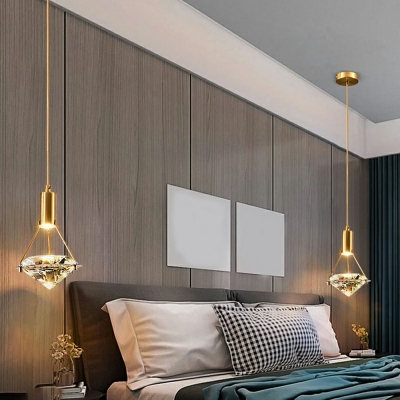 Modern Style Diamond Shape Hanging Ceiling Light for Living Room