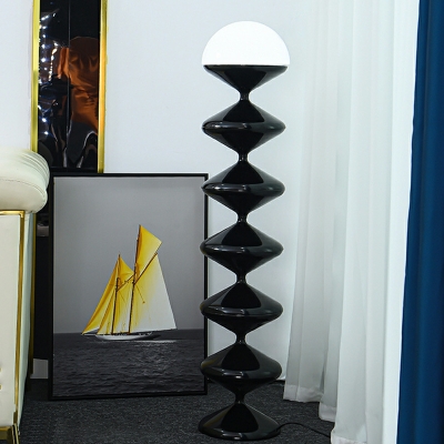 Vintage Danish Bauhaus Solid Color Contemporary Black Art Floor Lamp for Bedroom