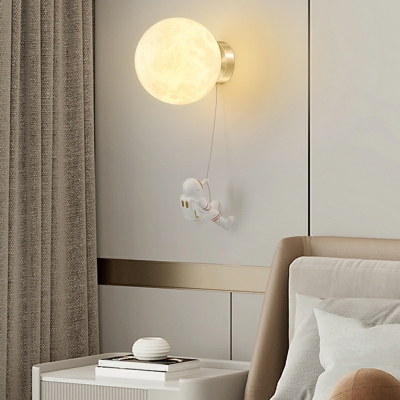Contemporary Style Globe Shape 1 Light Sconce Light Fixture for Living Room