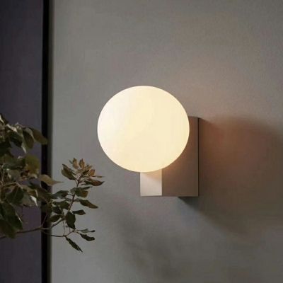 Modern Style Round Shape Flush Mount Wall Sconce for Bedroom