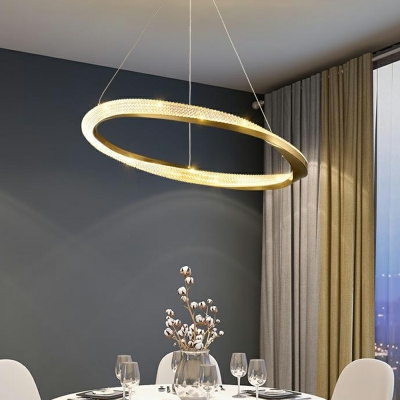 Arcylic Ring Chandelier Lighting Fixtures Modern for Living Room