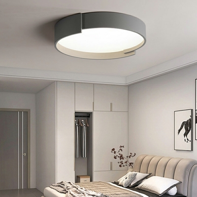 Simple Shape 1 Light Metal Flush Ceiling Light Fixture for Living Room