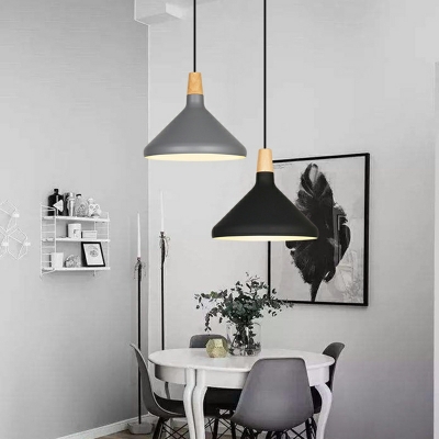 Tapered Modern Hanging Pendant Lights Metal 1 Light for Living Room