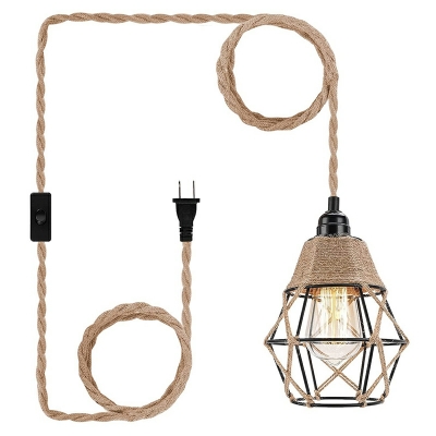 Industrial Style 1 Light Metal Hanging Ceiling Light for Living Room