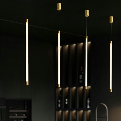 Modern Style Line Shape Hanging Ceiling Light for Living Room