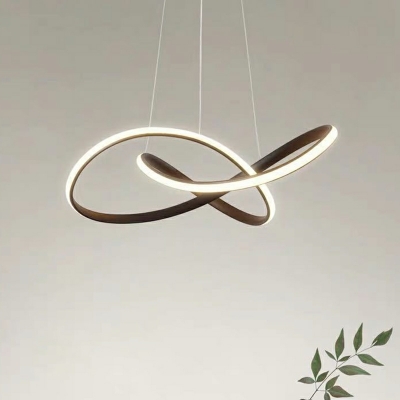 Modern Style Line Shape Metal Ceiling Pendant Light for Dining Room