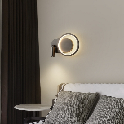Modern Style Unique Shape 2 Lights Metal Flush Mount Wall Sconce for Bedroom