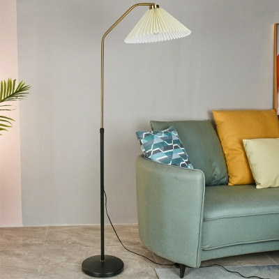 Modern Long Arm Standard Lighting Metal 1 Light Floor Light for Living Room