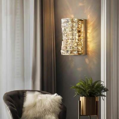 Modern Style Wall Light Iron Crystal Wall Sconces for Living Room