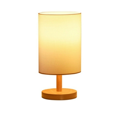 Contemporary Style fabric Table Lamp Wooden Desk Lamp for Living Room