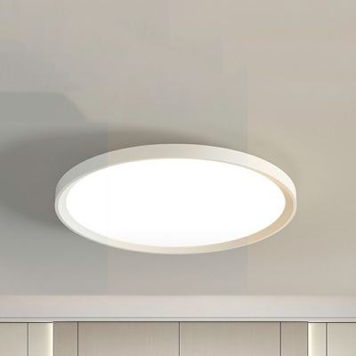 LED Contemporary Pendant Light Round Shape Wrought Iron Flushmount Light for Office