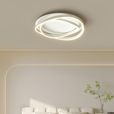 Ring Modern Flush Mount Ceiling Light Fixture Metal for Bed Room