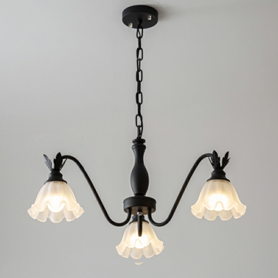 Simple Style Pendant Light Contemporary Glass Metal Chandelier