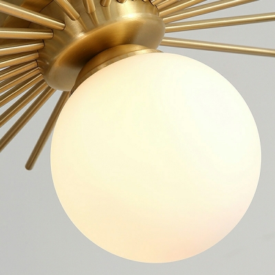 Industrial Metal Flush Mount Ceiling Light Fixture Globe 1-Light for Aisle