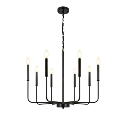 Industrial Style Wrought Iron Chandelier Simple Pendant Light for Dining Room