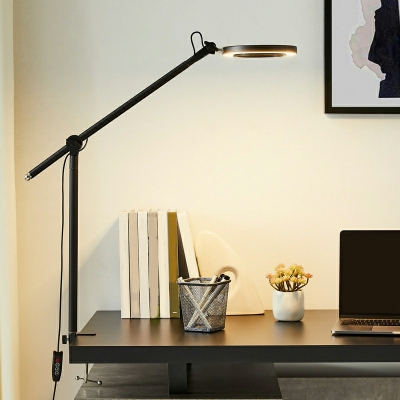 Long Arm Table Light Modern 1 Light Nightstand Lamp for Bedroom