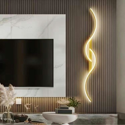 Modern Rubber Wall Mounted Light Fixture Twist for Living Room