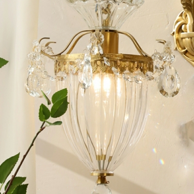 Modern Unique Shape Wall Mounted Vanity Lights Crystal Gold for Bathroom