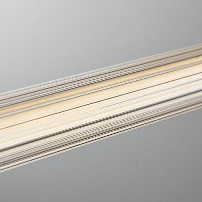 1 Light Line Shape Modern Glass Pendant Lighting Fixtures for Dining Room