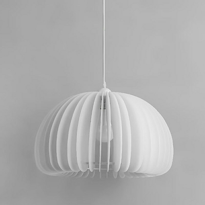 1 Light Pumpkin Shape Modern Style Down Lighting Pendant in White