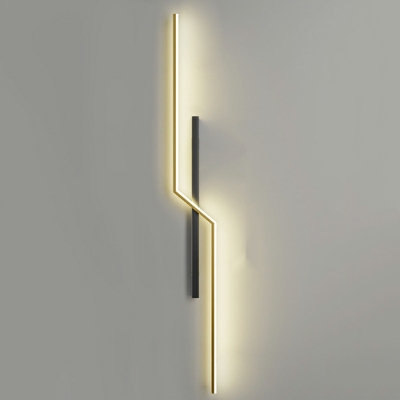 Modern Metal Flush Mount Wall Sconce Thin-Line for Living Room