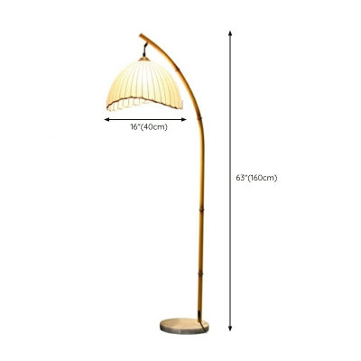 Simplicity Long Arm Standard Light Kit Bamboo 1 Light Floor Lamp