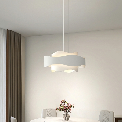 Contemporary Style Pendant Light Round Shape Wrought Iron Chandelier