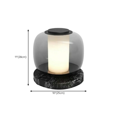 LED Contemporary Table Lamp Simple Glass Nordic Table Lamp Fixture for Living Room