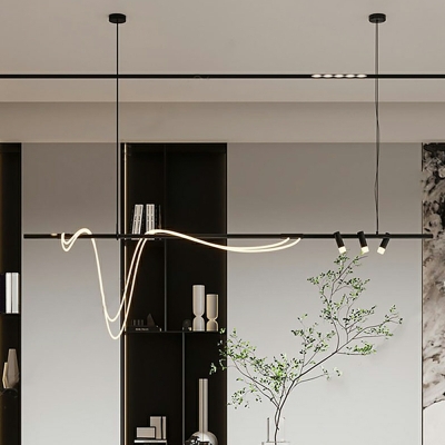 Modern Chandelier  Lighting Fixtures Metal Linear for Dining Room