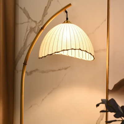 Simplicity Long Arm Standard Light Kit Bamboo 1 Light Floor Lamp