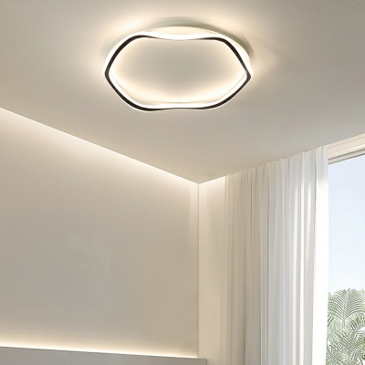 1 Light Line Shape Flush Mount Chandelier Lighting for Living Room