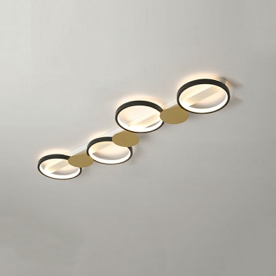 Contemporary Pendant Lights Round Shape Wrought Iron Flushmount Light